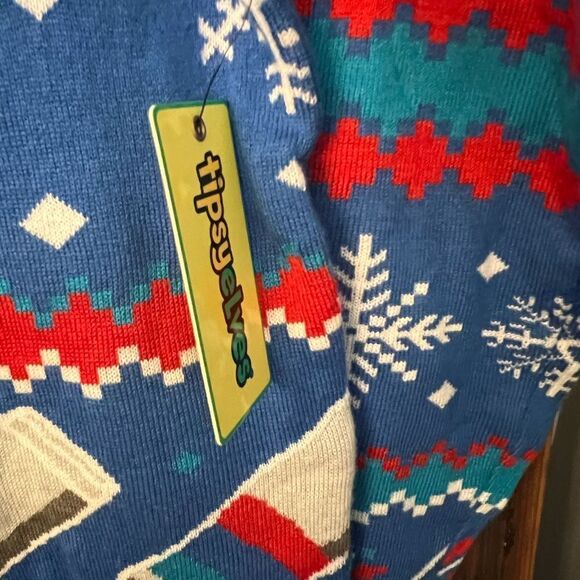 NWT Tipsy Elves Natural Light Beer Ugly Christmas Sweater. Size Small. Holidays - Picture 4 of 8